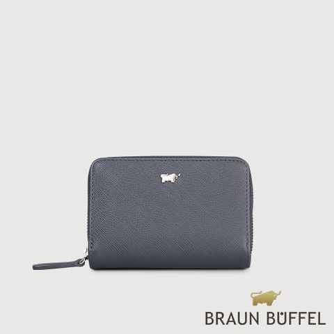 BRAUN BUFFEL 德國小金牛 台灣總代理 尚恩-A 零錢包-藍色/BF354-161A-NY