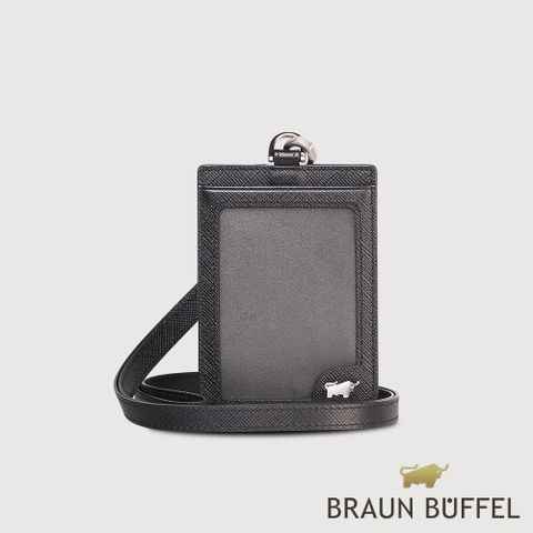 【BRAUN BUFFEL 德國小金牛】台灣總代理 尚恩-A 證件夾-黑色/BF354-170-BK