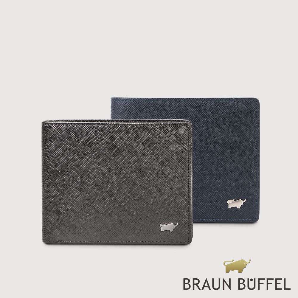 BRAUN BUFFEL 德國小金牛 台灣總代理 尚恩-A 證件夾-黑色/BF354-170-BK