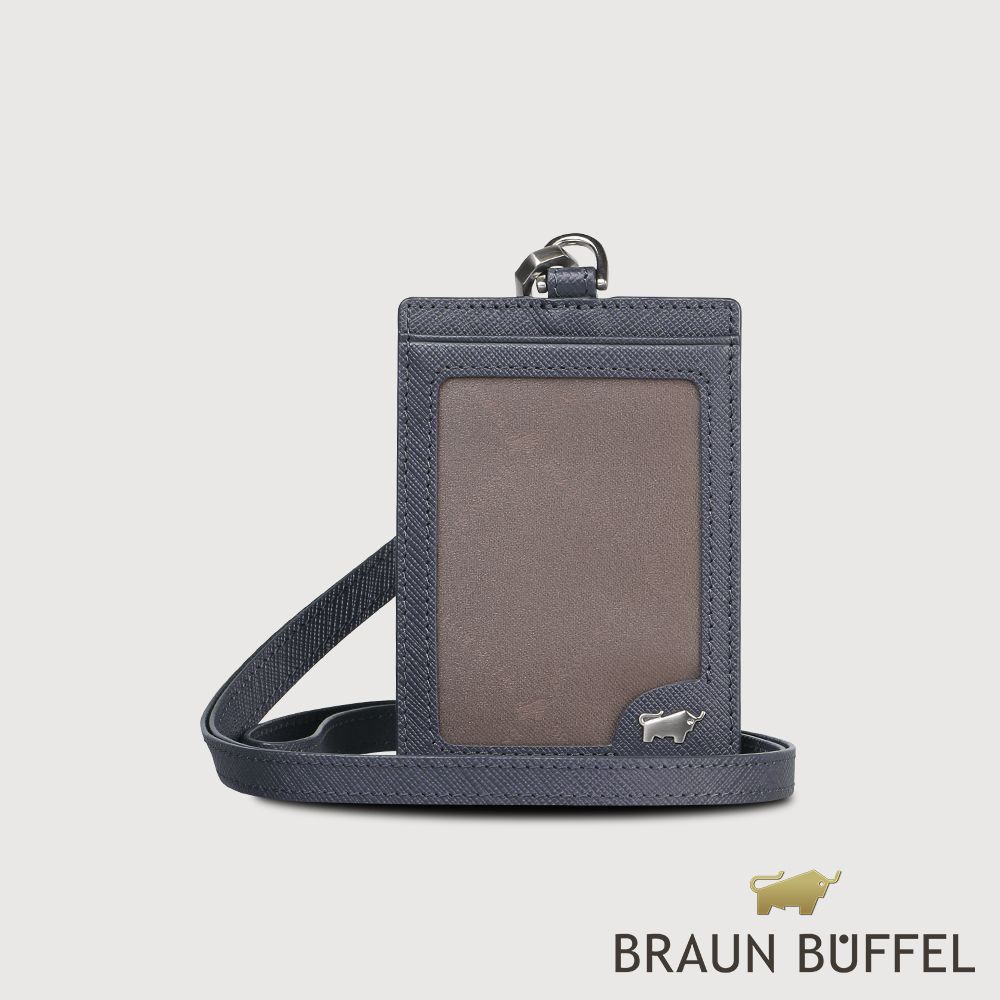 BRAUN BUFFEL 德國小金牛 台灣總代理 尚恩-A 證件夾-藍色/BF354-170-NY