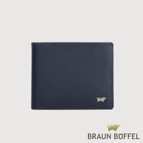 BRAUN BUFFEL 德國小金牛 德國小金牛 HOMME-M紳士系列8卡皮夾（藍色）