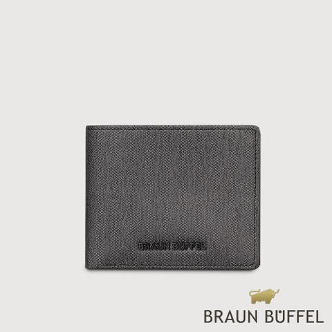【BRAUN BUFFEL 德國小金牛】台灣總代理 尼姆斯 8卡男夾-黑色/BF549-313-BK