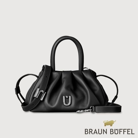 BRAUN BUFFEL 德國小金牛 台灣總代理 蒂夏爾-A 小斜背包-黑色/BF852-55-BK