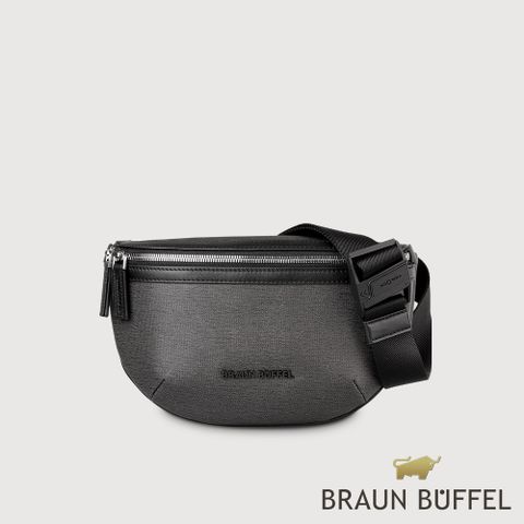 BRAUN BUFFEL 德國小金牛 台灣總代理 尼姆斯 腰胸包-黑色/BF549-06-BK