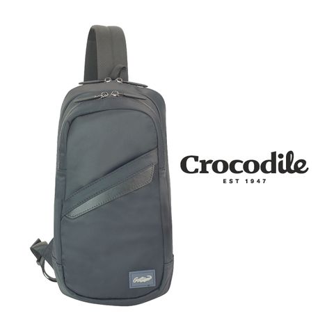PChome獨家款式Crocodile 鱷魚皮件 X-lite 3.0系列 輕量防潑水單肩包 斜背包 男包 0104-09603-黑色