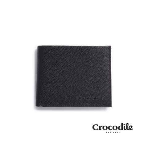 Crocodile 鱷魚皮件 真皮皮夾 短夾推薦 7卡拉鍊 雙鈔票 Rocky系列-0103-09905-黑藍兩色