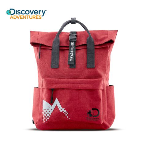 【Discovery Adventures】學院風基本款摺蓋後背包-紅 DA-B10401-RD