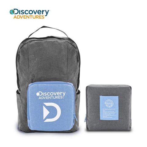 【Discovery Adventures】便攜行李箱雙肩包-灰
