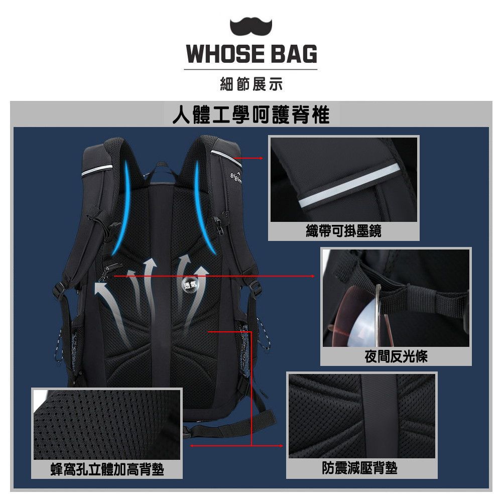 WHOSE BAG 大容量防潑水機能收納後背包 男 女包 筆電背包 NO.WBGG049