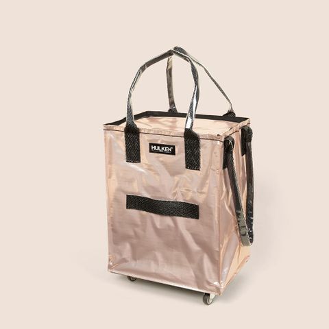 HULKEN® 浩肯包2.0（中）- 玫瑰金 大型購物車 環保購物袋 折疊推車