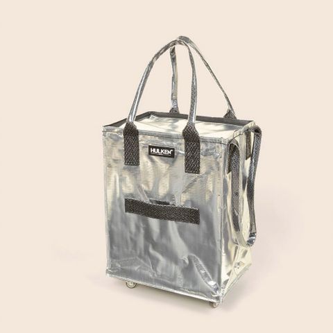 HULKEN® 浩肯包2.0（中）- 銀色 大型購物車 環保購物袋 折疊推車