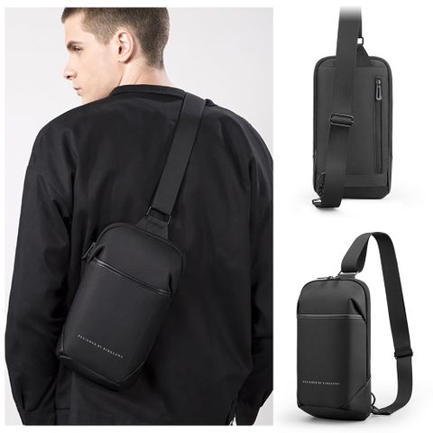【leaper】黑色簡約輕便高機能防潑水10吋平板單肩包