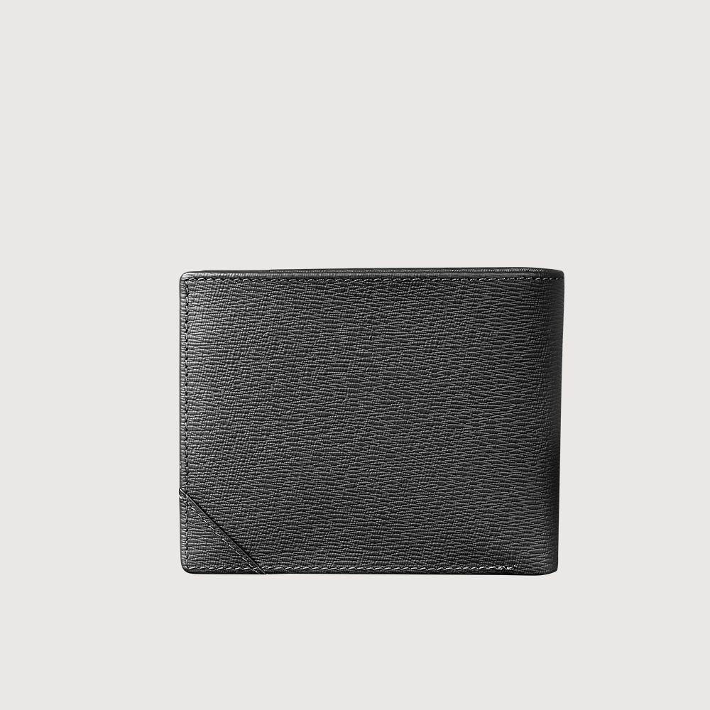 BRAUN BUFFEL 德國小金牛 台灣總代理 斯萊特 8卡中間翻零錢袋短夾-黑色/BF552-318-BK