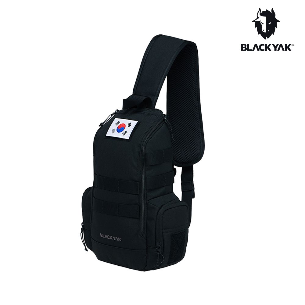BLACKYAK 戰術系列CORDURA單肩背包(深卡其/黑色)-耐磨 可更肩背方向-BYDB2NBD04