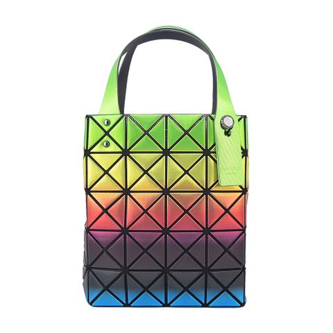 ISSEY MIYAKE 三宅一生 BAOBAO MAGIC HOUR 4X5多彩漸變迷你托特包-淺綠色