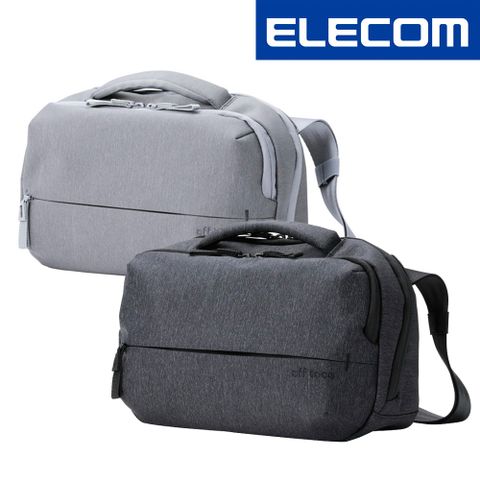 ELECOM off toco RFID防盜橫式多功能側背包-