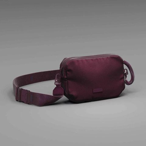 XOUXOU  CROSSBODY BAG 機能斜背包 (勃根地紫) + 扁帶掛繩40mm 多功能背帶
