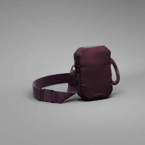 XOUXOU  SHOULDER BAG 機能單肩包 (勃根地紫) + 扁帶掛繩40mm 多功能背帶