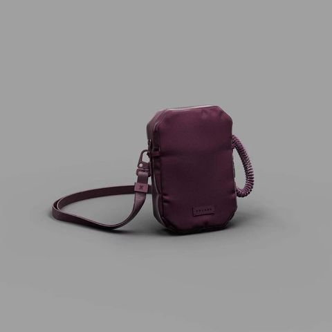 XOUXOU  SHOULDER BAG 機能單肩包 (勃根地紫) + 細背帶掛繩12mm 多功能背帶