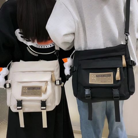 NEW MAN學生上課工裝百搭肩背包復古休閒通勤包學生包