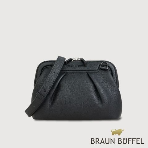 【BRAUN BUFFEL德國小金牛】台灣總代理 安娜格-C 斜背包-黑色/BF859-02-BK