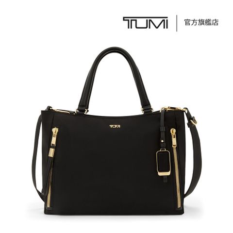 TUMI Voyageur Valetta 都會時尚中型托特包 - 黑金色