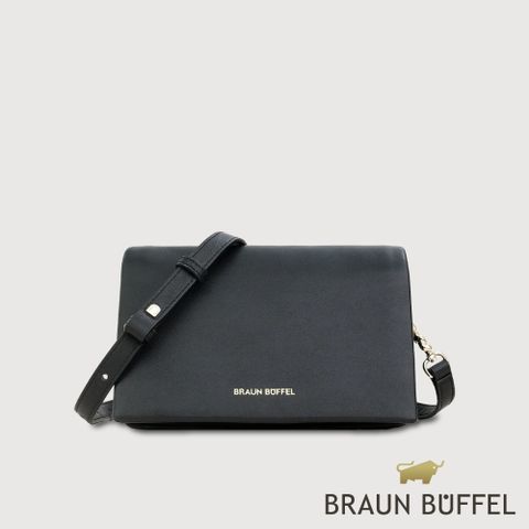 【BRAUN BUFFEL德國小金牛】台灣總代理 柯琳姆 斜背包-黑色/BF862-11-BK