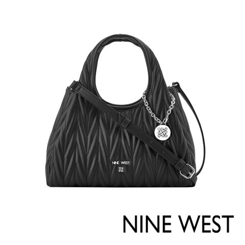 NINE WEST  JASLEE 皺褶造型設計手提兩用包-黑色(564811)