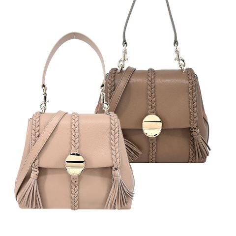 Chloe Penelope 小牛皮小號流蘇手提/肩背包(多色選)