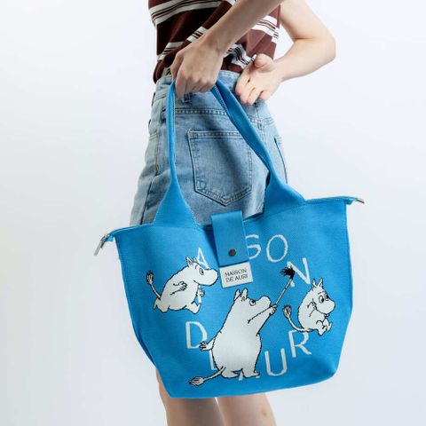 Poche Grande/ 大口袋提包/ 厚針織/ Moomin 嚕嚕米