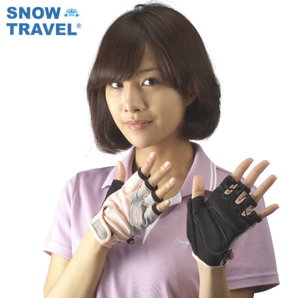 SNOW TRAVEL 雪之旅 AH-13 德國進口COLDTACK優質單車半指防震止滑手套(台灣製造)