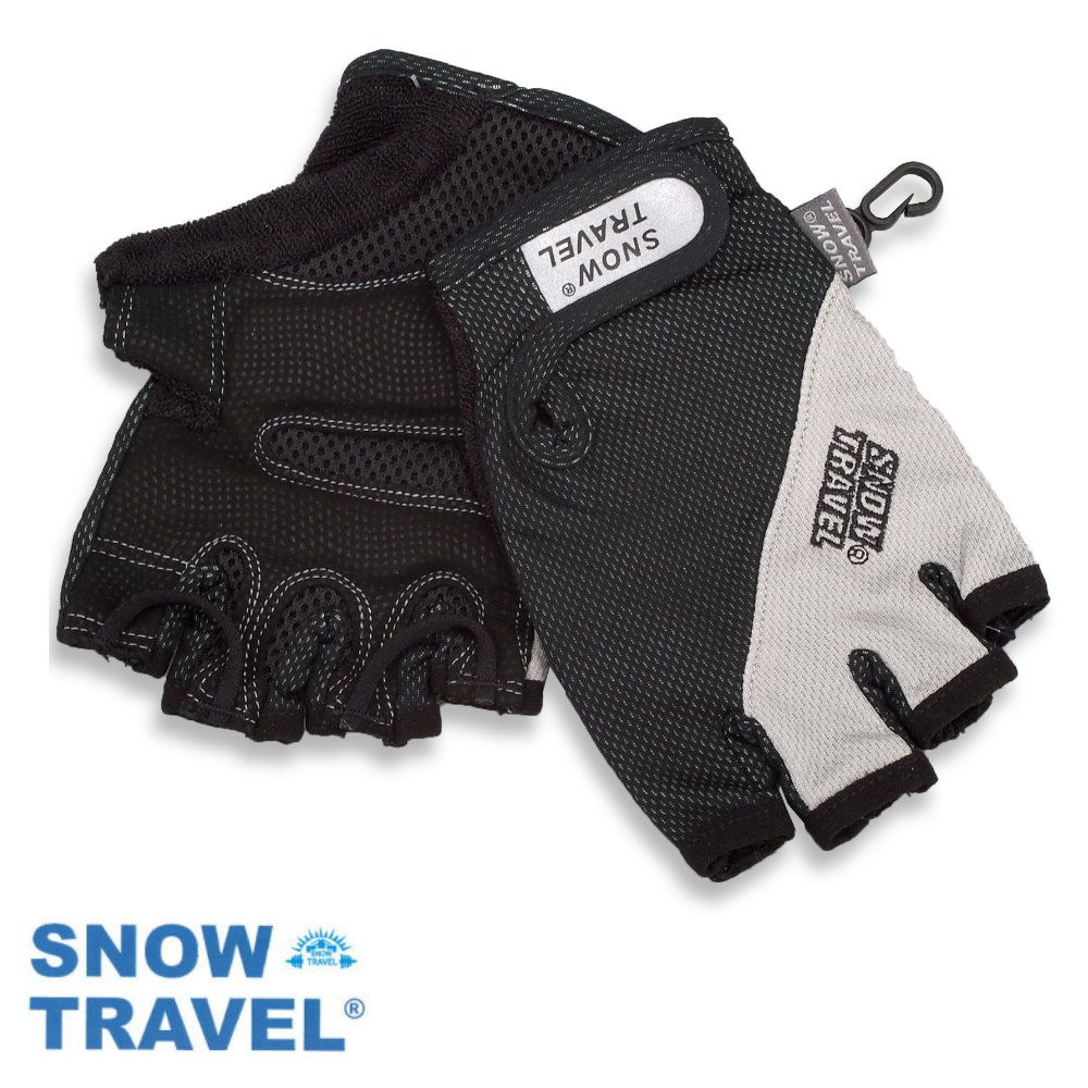 SNOW TRAVEL 雪之旅 AH-13 德國進口COLDTACK優質單車半指防震止滑手套(台灣製造)