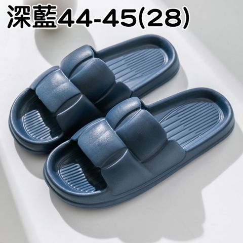 EVA厚底奶油拖鞋-男款深藍色(28)