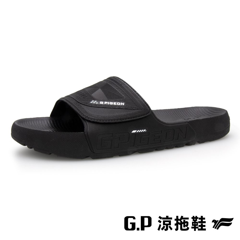 G.P 啟蒙 【G.P】男款防水親膚運動可調整式拖鞋 G5689M-10 黑色 (SIZE:M-XXL 共三色)