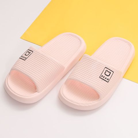 柔和歐風家居拖鞋-粉
