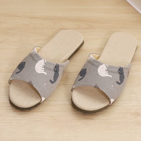 日系俏皮室內拖鞋-灰