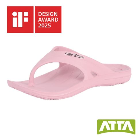 ATTA SilicStep 矽晶減塑環保足弓夾腳拖鞋-淺粉