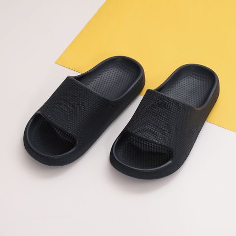 厚底文青家居拖鞋-黑