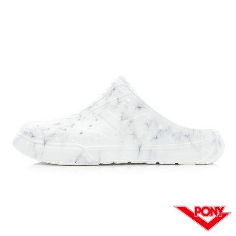 ENJOY輕量洞洞鞋 無後跟 大理石白