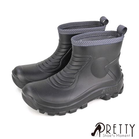 【Pretty】防水靴 防水鞋 短筒雨靴 雨鞋 登山靴 台灣製義大利設計男女款S-00168