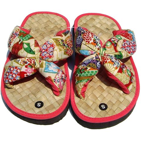 {和風花漾}精緻 可愛 天然的兒童手工草編拖鞋/slippers/sandals-粉紅色套式