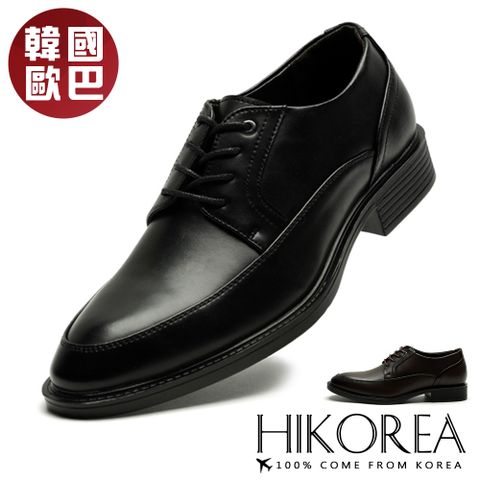 【HIKOREA】韓國空運。韓國時尚男士皮鞋紳士鞋上班鞋樂福鞋(73-497黑/咖共2色/現貨+預購)