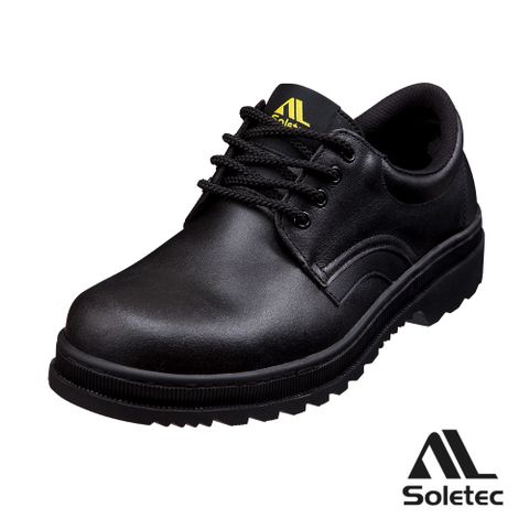 Soletec 超鐵安全鞋 【鋼頭安全鞋】黑色寬楦安全鞋 C1065