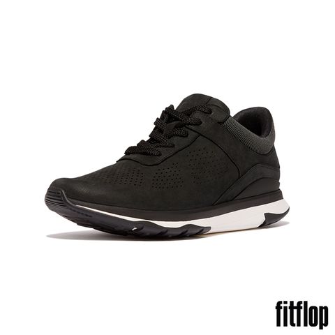 【FitFlop】VITAMIN FFX 磨砂革效能運動鞋-男(黑色/奶油色)