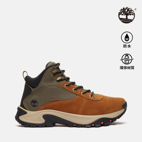 Timberland 男款棕色防水中筒健行鞋｜A6DNEES4