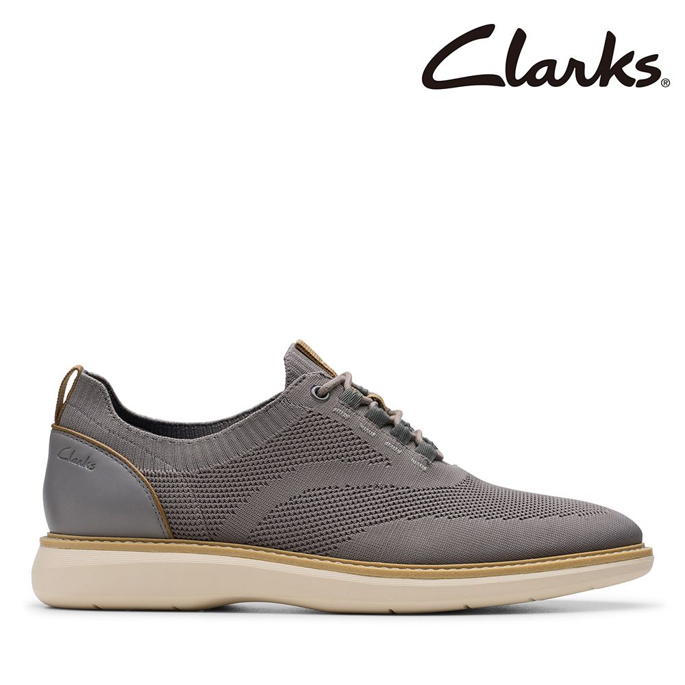 Clarks 男款Brantin Knit 寬楦美感異材質輕量休閒鞋CLM81964C