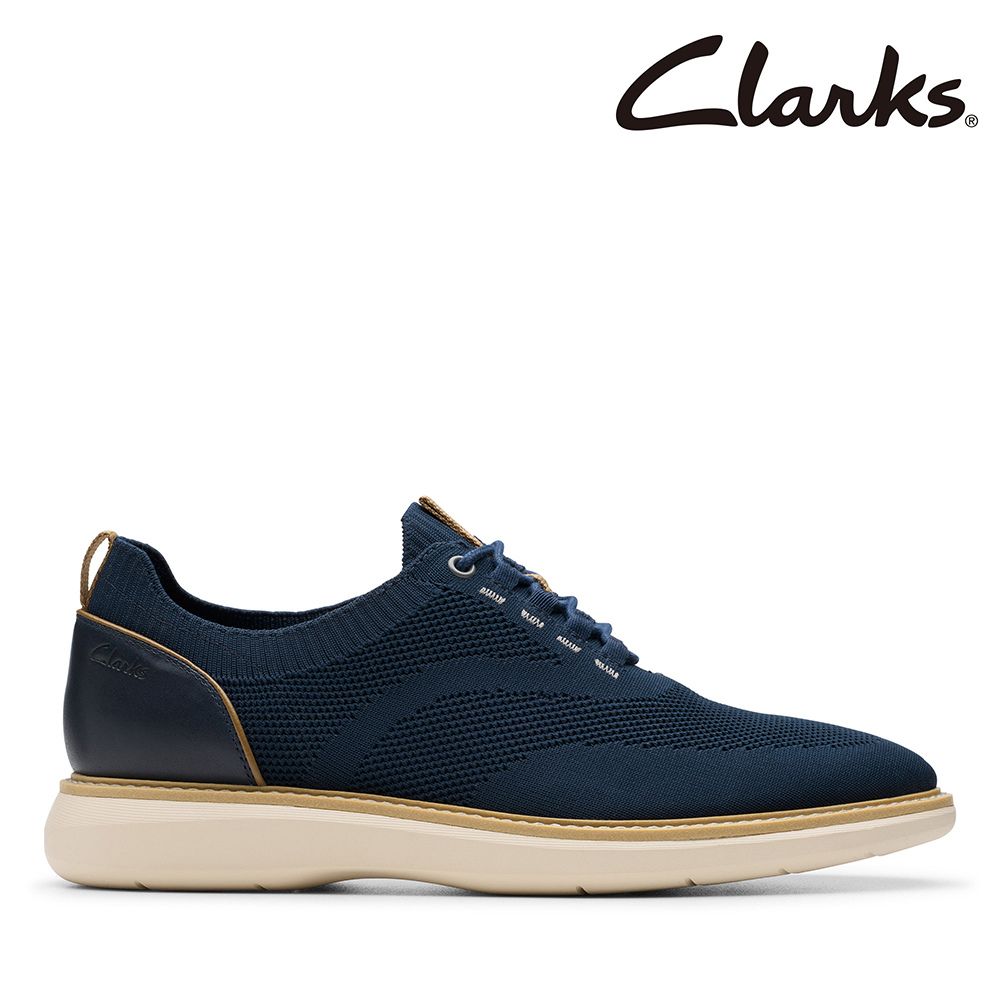 Clarks 男款Brantin Knit 寬楦美感異材質輕量休閒鞋CLM81965C