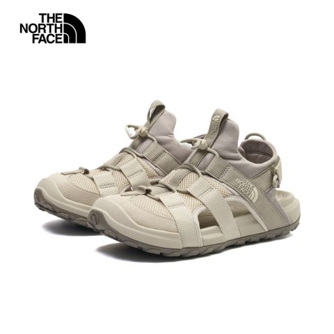 The North Face 北面 男款米灰拼接抓地可調節鞋帶舒適涼鞋｜83NL6S4