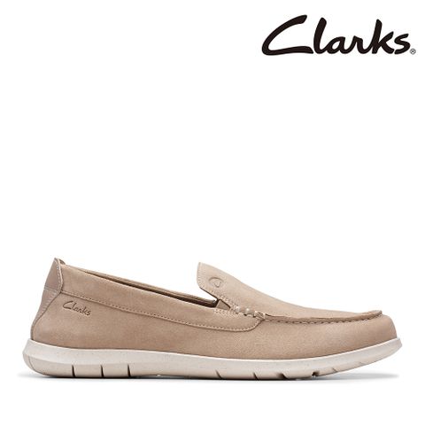 【Clarks】男款Flexway Step 全皮面簡約設計莫卡辛鞋CLM76958C