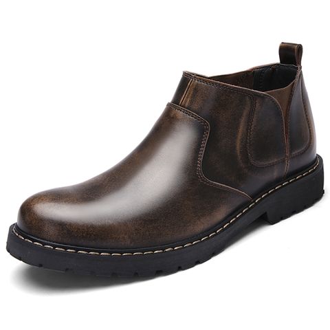 大友SAZSW045男鞋2024新款男士英倫風休閒皮鞋男款真皮商務鞋子男潮鞋